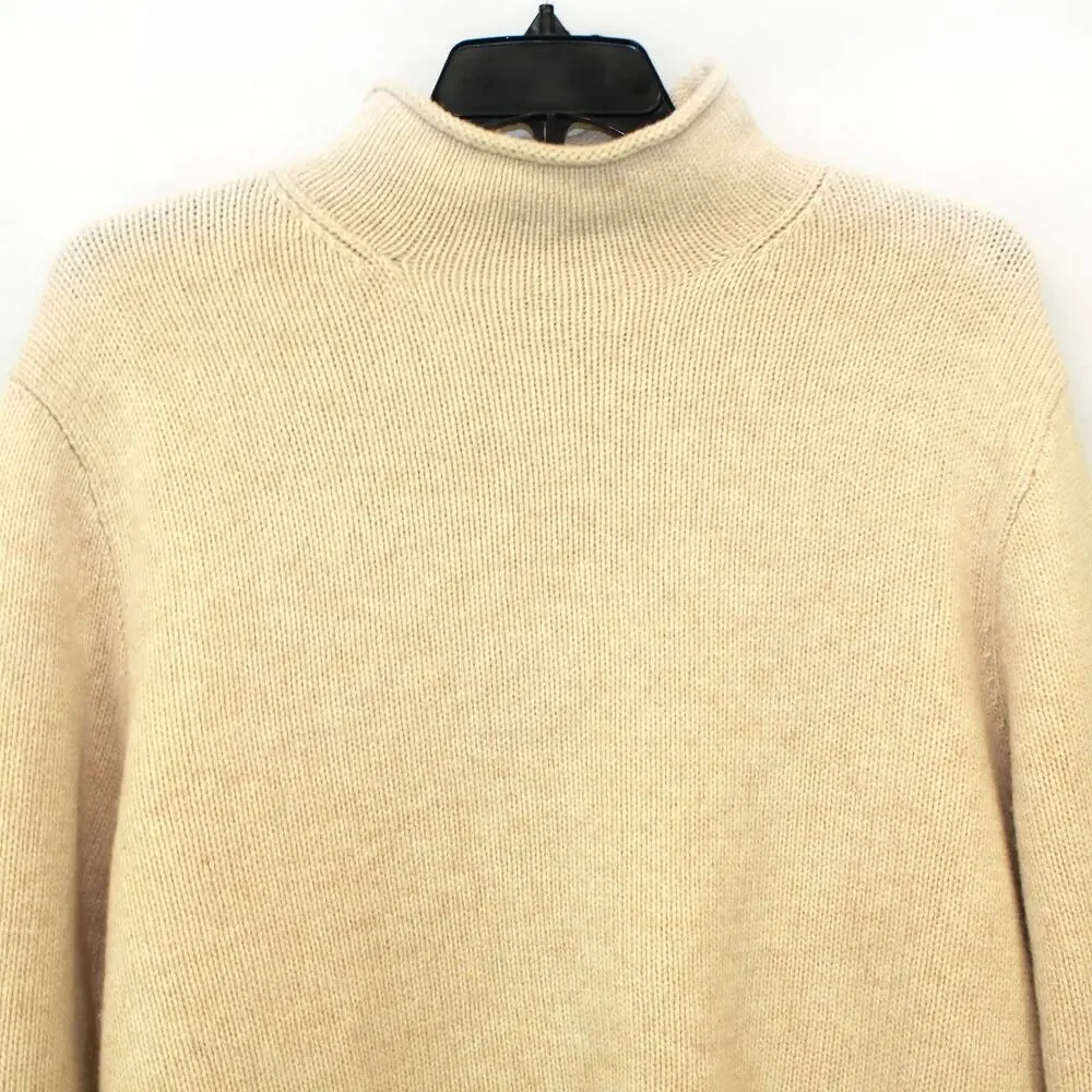 J.Crew Always Sweater Pullover Lambswool Blend Cozy Minimalist Turtleneck Medium